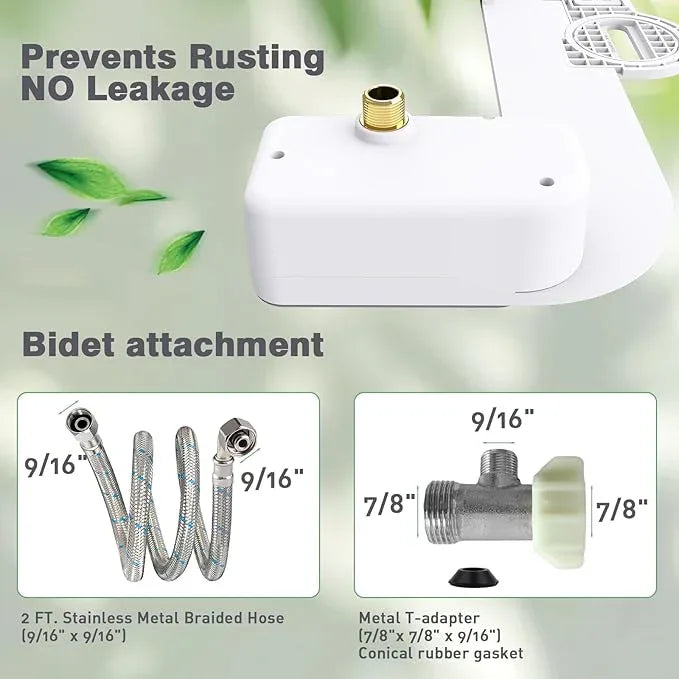 Bidet Attachment for Toilet - Non-Electric Self-Cleaning Dual Nozzles (Feminine & Rear Wash), Adjustable Water Pressure Control, Fresh Cold Water Sprayer - ModernBath
