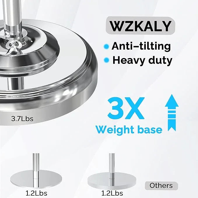 Freestanding Toilet Paper Holder Stand with Storage – Holds 4 Extra Rolls – Chrome Toilet Paper Holder for Bathroom – Sturdy Base, Classic Retro Style, Space-Saving Bathroom Storage Organizer - ModernBath