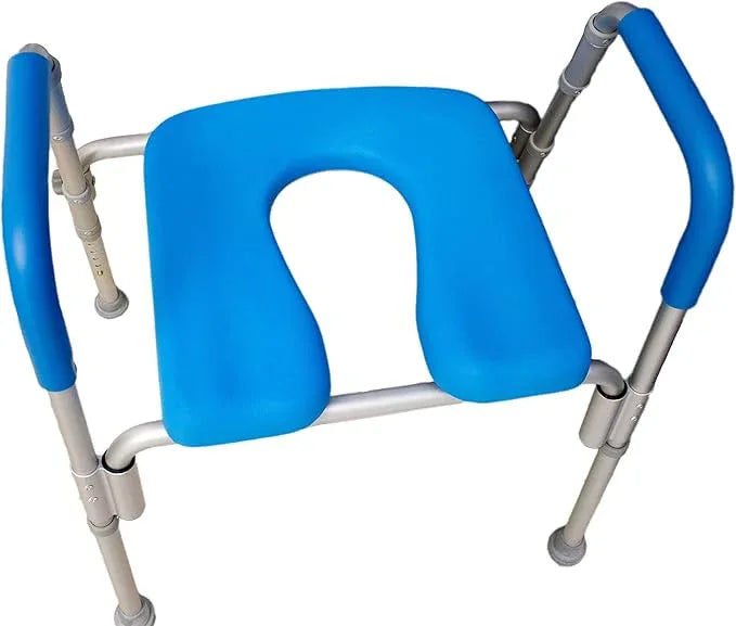 Platinum Health The Ultimate™ Bariatric Raised Toilet Seat, Bedside Commode, Voted#1 Most Comfortable. Padded with Armrests. Adjustable Height. 600lb. Elevated Toilet Seat with Arms. - ModernBath