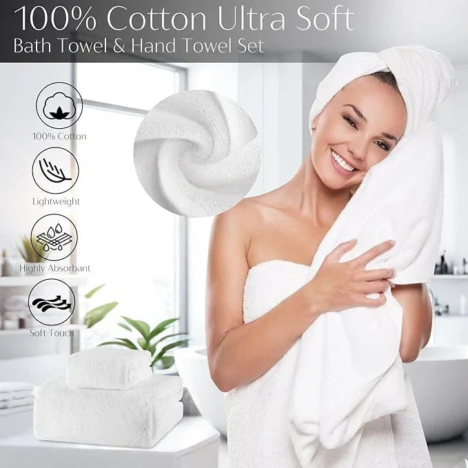 WSBArt 32PCS Bathroom Accessories Set Bathroom Set,White Shower Curtain Set,Bath Towel Set,Hand Towel,Toilet Brush,Trash Can & 3PCS Soap Dispenser - ModernBath