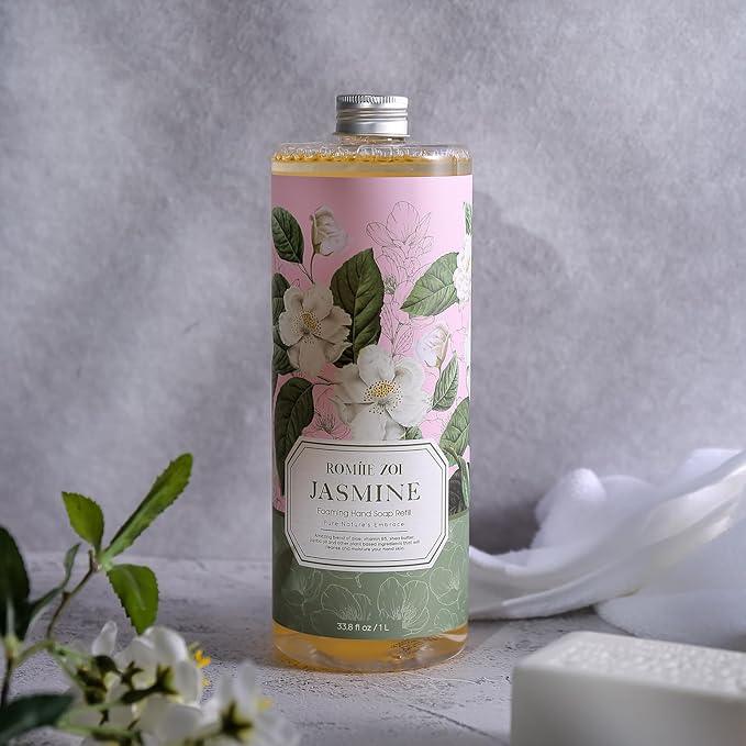ROMIIE ZOI Foaming Hand Soap Refill, Jasmine, Gentle & Moisturizing Formula, 1 L/ 33.8 FLOZ - ModernBath
