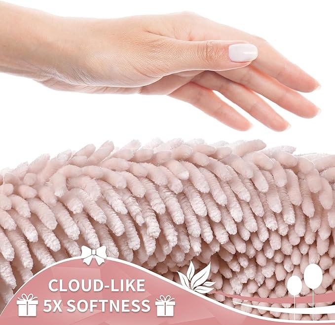 Yimobra Bathroom Rug Set 2 Piece, Luxury Shaggy Bath Mat Set with Non Slip Backing, Ultra Soft & Absorbent Mats for Bathroom Floor, Machine Washable, 31.5"x20"+24"x17", Pink - ModernBath