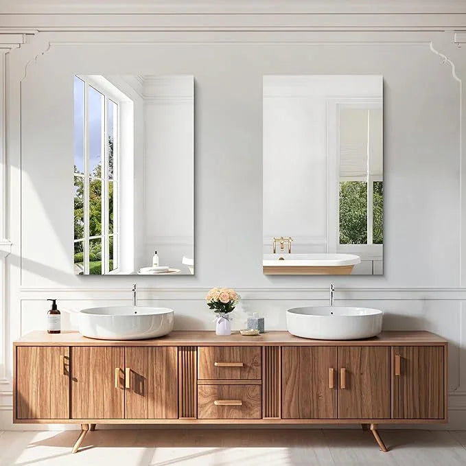 KOCUUY Frameless Mirror, 24"x40" Bathroom Mirror for Over Sink, Large Rectangle Mirror for Wall, Upgraded Shatterproof, Unframed Vanity Mirror for Bathroom, Bedroom, Living Room, Entryway - ModernBath