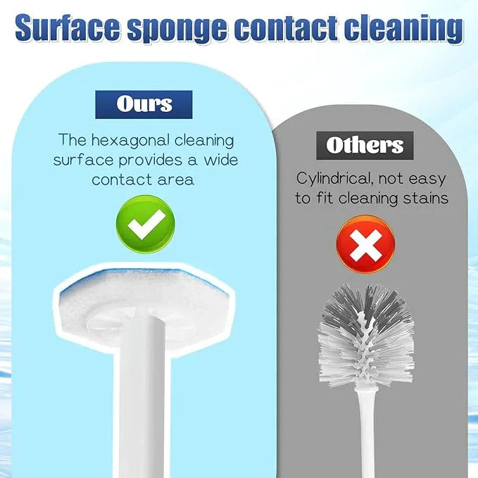 Yuanan 50 PCS Disposable Toilet Brush Refills, Toilet Wand Cleaner Toilets Bowl Wand Refills High-Density Fresh Scent and Powerful Cleaning Effect for Bathroom Cleaning Compatible Heads - ModernBath