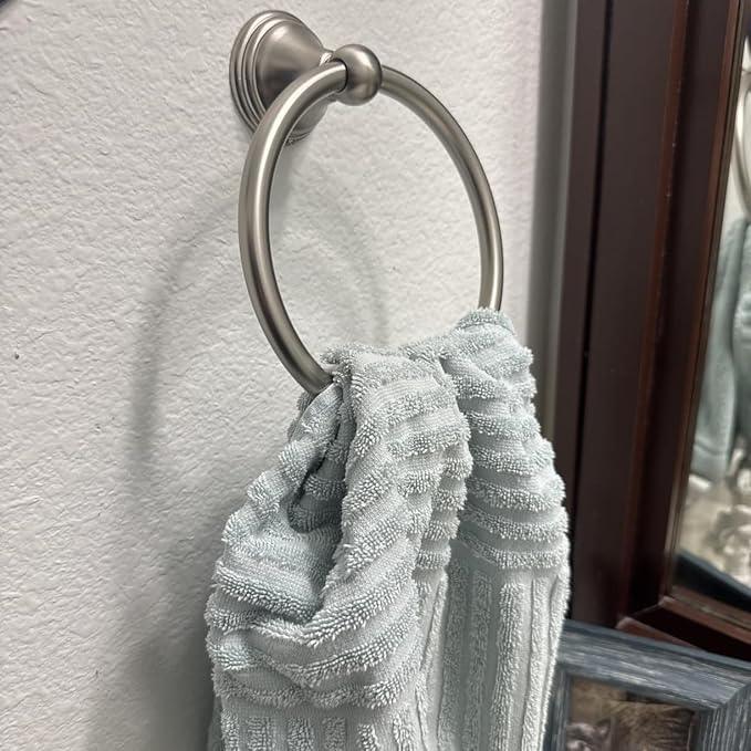 Towel Ring for Bathroom, Brushed Nickel Hand Towel Holder 1 Pack, Bathroom Accessories and Towel Racks for Bathroom Wall Mount - ModernBath