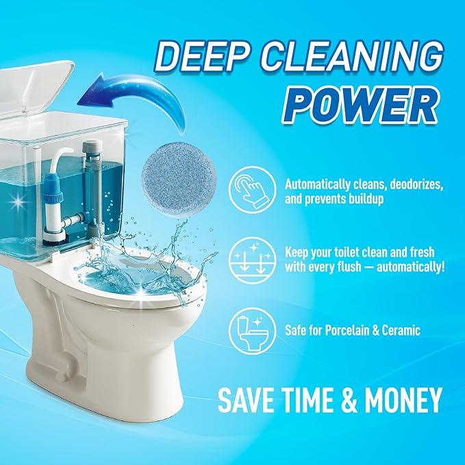 Toilet Bowl Cleaner Tablets 40 Pack, Long-Lasting Drop-in Tank Tablets with Sustained-Release Technology, Fight Tough Stains & Odors, Household & Commercial Use, Compatible with Most Toilets-Cleaning - ModernBath