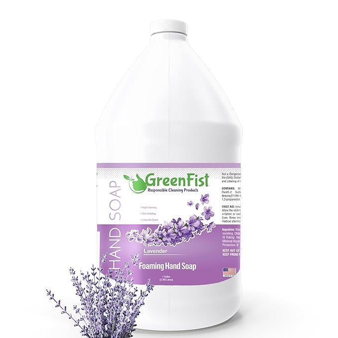 GreenFist Foaming Hand Soap Refills Lavender Scent Jug Foam Refill Made in USA, 128 ounce (1 Gallon) - ModernBath