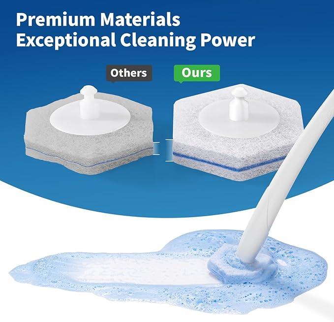 oshang Toilet Cleaner Refills, Toilet Refill Pads, Disposable Toilet Brush Heads for Toilet and Bathroom Cleaning, Compatible with Clorox Toilet Brush (60 Count) - ModernBath