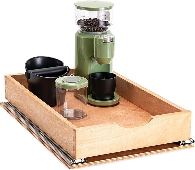 Pull Out Drawers for Kitchen Cabinets, Pull Out Cabinet Organizer, Fully Assembled Wood Cabinet Pull Out Drawer, Fast and Easy DIY Installation, 14”W x 21”D - ModernBath