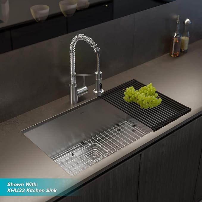 KRAUS Bolden Commercial Style 2-Function Single Handle Pull Down Kitchen Faucet in Chrome, KPF-1610CH (Pack of 1) - ModernBath