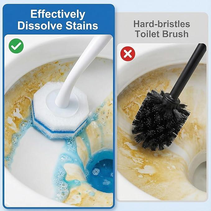 Disposable Toilet Wand Refills Compatible with Clorox, Deep Cleaning Push-Button Release Heads for Hygienic Bathroom Cleaning (30, count of 1) - ModernBath