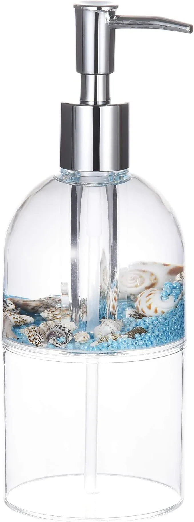 Locco Decor Acrylic Liquid 3D Floating Motion Bathroom Kitchen Vanity Accessory Soap Lotion Dispenser Oceam Sea Shell Conch - ModernBath