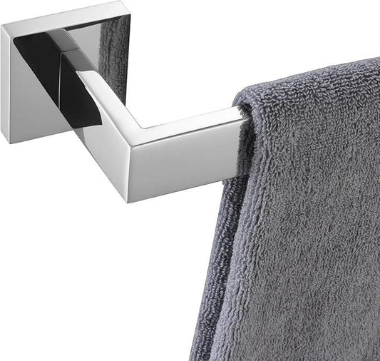 KOKOSIRI 16-Inch Single Towel Bar, Bathroom Kitchen Towel Holder, Wall Mounted SUS304 Stainless Steel Towel Rack, Polished Chrome, B4003CH-L16 - ModernBath
