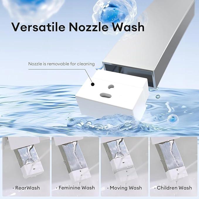 Rivix Smart Toilet with Auto Opening Lid, Smart Toilet with Bidet Built-In & Premium Ceramic Glaze,Bidet Toilet ADA Comfort Height, Auto Deodorization, Night Light, One-Piece Design - ModernBath