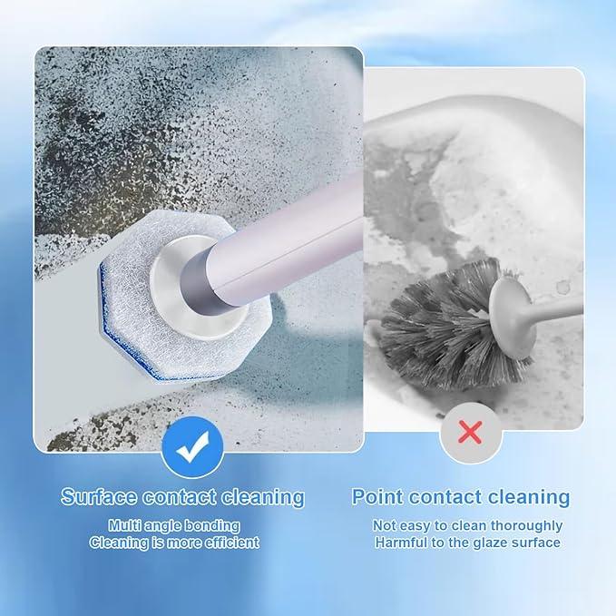 ZEELONA 50 Count Toilet Wand Refills Wand Disposable Toilet Brush Heads Compatible with Most Toilet Brushes for Toilet and Bathroom Cleaning - ModernBath
