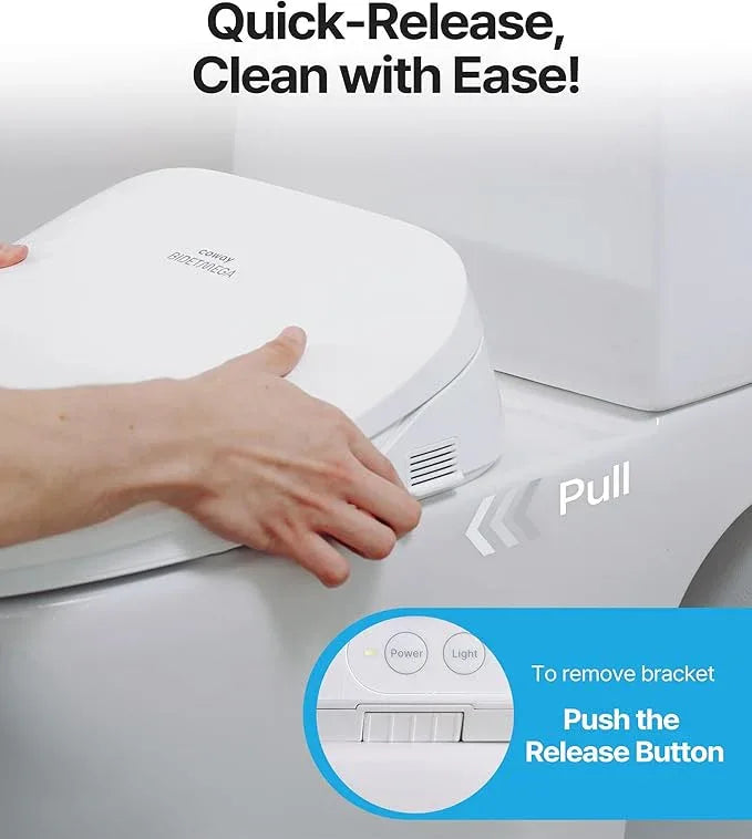 Coway Electronic Bidet Elongated Toilet Seat with Instantaneous Water Heating, Heated Seat and Dryer, Auto Open and Close Lid, Night Light, Deodorizer, Stainless Nozzle, Remote Control 500S - ModernBath