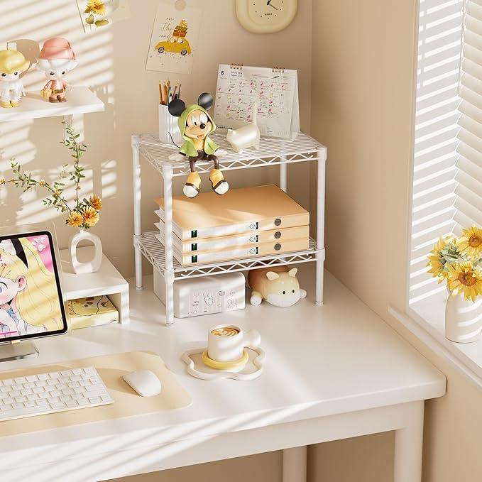 SINGAYE Shelf Closet Wire Shelving：Adjustable Metal Unit for Laundry Room Organization Bathroom Kitchen Home Storage Small Pantry Rack Shelves - ModernBath