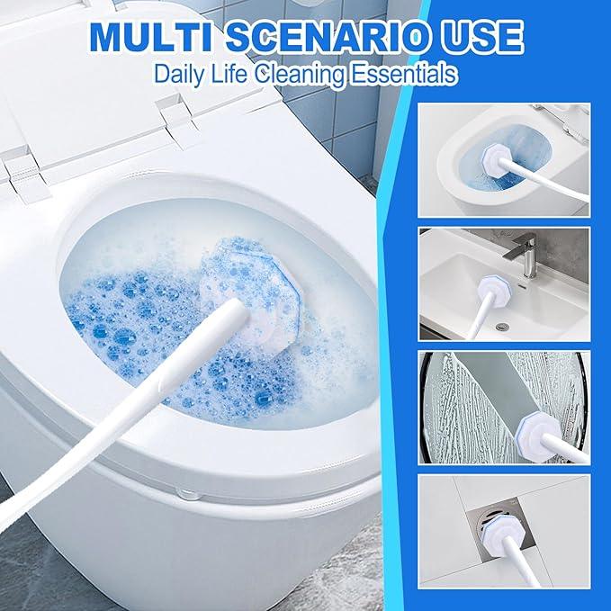 Actmuen 100pcs Disposable Toilet Brush Replacement Head,Bathroom Cleaning,Disposable Bowl Cleaners Compatible with Most Toilet Brushes - ModernBath
