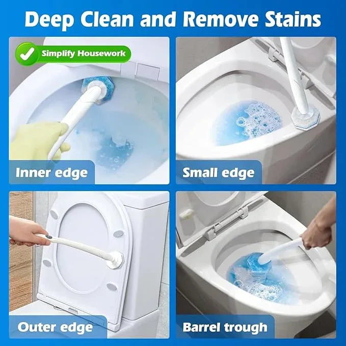 Disposable Toilet Wand Refill Compatible with Clorox Toilet Brush, 60 Count Disposable Heads for Deep Cleaning - ModernBath