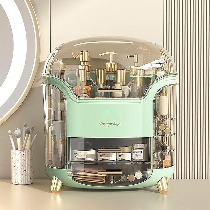 Omeily Upgrade Large Makeup Organizer Countertop Vanity Organizer Cosmetic Organizer Makeup Storage Box Bathroom Counter Organizer Perfume Skincare Organizers Gift Women Clear Design Easy Visibility - ModernBath