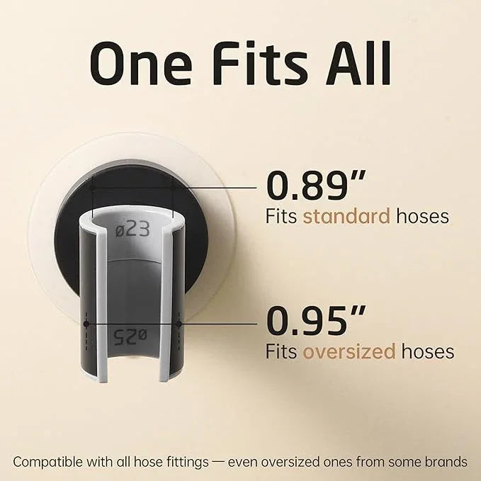 KES Upgraded Dual Size Opening Shower Head Holder, Black, 2X Strong Adhesion, 18/8 Stainless Steel, Adhesive Mount, 1 Count - ModernBath