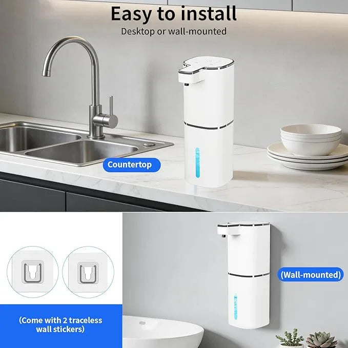 Automatic Liquid Soap Dispenser, Touchless Hand Soap Dispenser, USB Rechargeable, 4 Adjustable Levels, 14.2 oz (420 ml) Large Capacity, for Bathroom, Kitchen & School (White, Liquid) - ModernBath