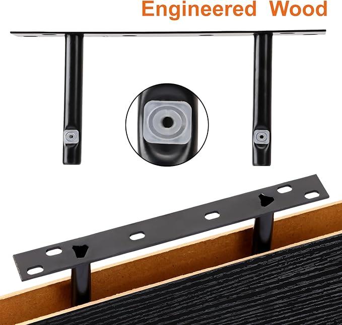 Fixwal Floating Shelves for Wall, Wall Mounted Rustic Wood Shelves for Bathroom, Living Room, Bedroom and Kitchen, Wall Shelves for Storage,Books,Room Decor (Black, Set of 4, 15.8 Inch) - ModernBath