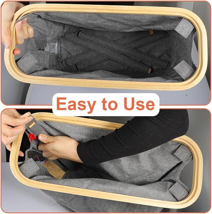 Picowe Toilet Paper Organizer Basket, Grey, Holds 9-12 Rolls, With Lid and Handle, Foldable, Multi-Purpose Storage for Bathroom - ModernBath