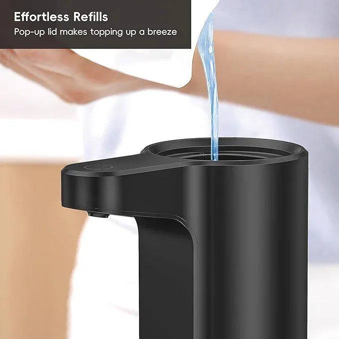 EKO Aroma 9 fl oz Automatic Liquid Soap Dispenser, Rechargeable & Water-Resistant Soap Dispenser for Kitchen and Bathroom with Adjustable Volume Control (Matte Black Steel) - ModernBath