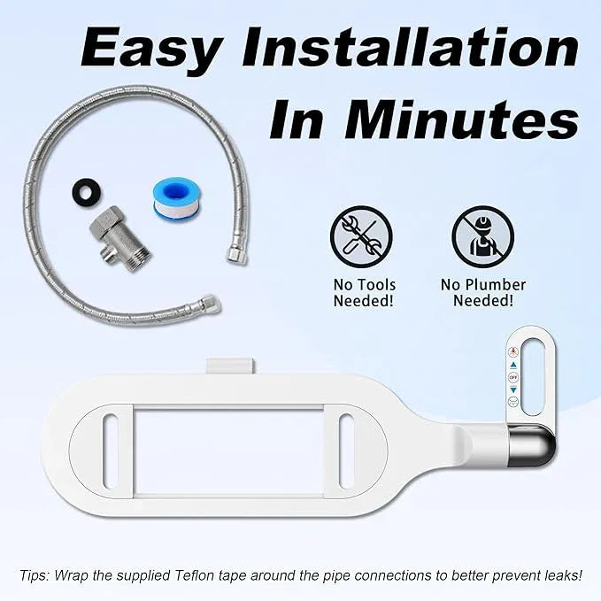 Jeriussg Bidet Attachment for Toilet Ultra Slim Non-Electric Bidet for Standard Toilet Self-Cleaning Dual Nozzle Adjustable Pressure, Feminine Wash Bidet Attachment - ModernBath