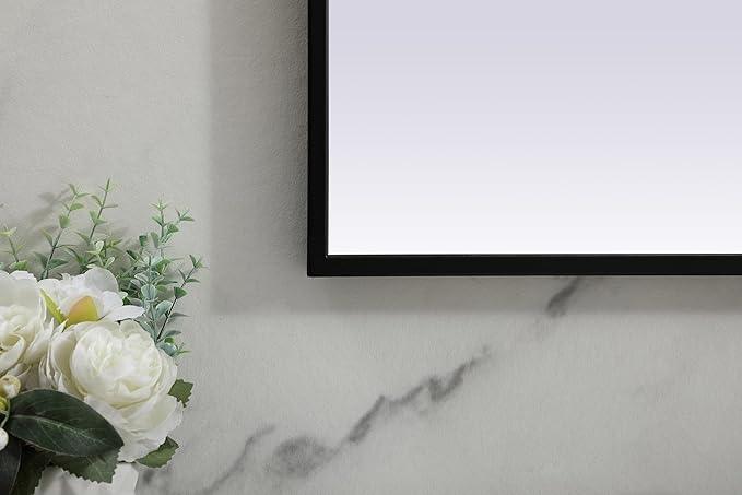 Illuminate, Metal Frame Arch Mirror 40X38 Inch in, Modern, Black - ModernBath