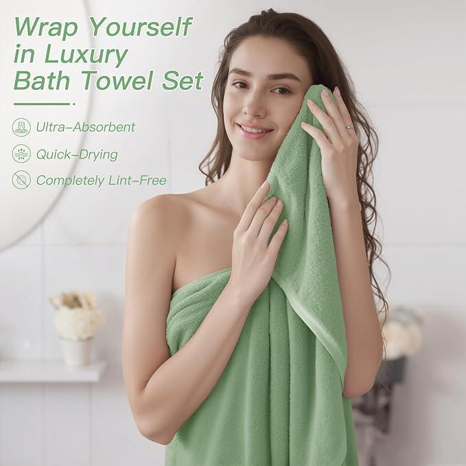 iMucci Bathroom Accessories Bathroom Sets with Shower Curtain, Bath Towel Set, Trash Can, Toilet Brush, Soap Dispenser, Bathroom Accessories Set Complete - ModernBath