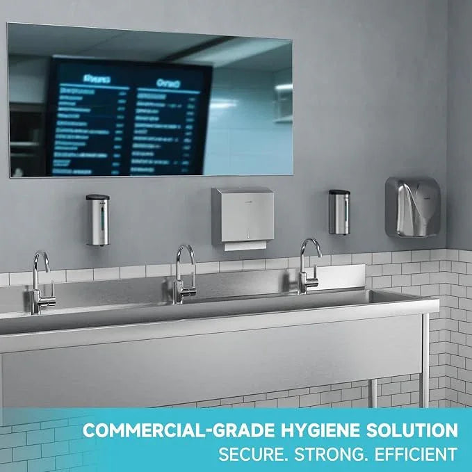 AIKE Wall Mount Automatic Foam Soap Dispenser 25 OZ Commercial Large Capacity Stainless Steel Model AK1205FA(Brushed) - ModernBath