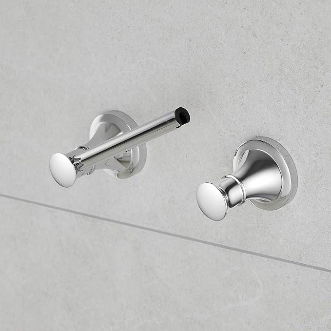 RUMOSE Toilet Paper Roll Holder Bathroom Flexible Pivoting Tissue Handle on Wall Mounted Polished Chrome Rustproof Toilet Tissue Roll Holder,Stainless Steel - ModernBath