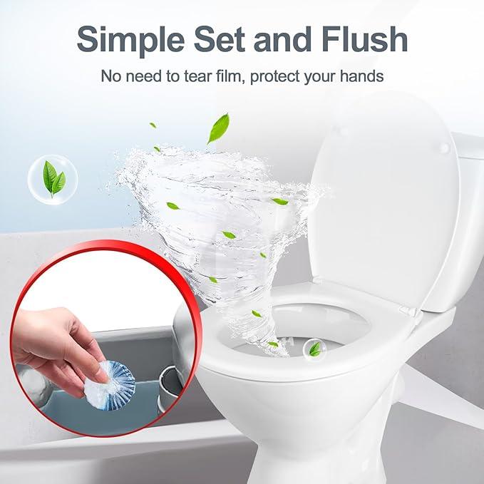 KIISIISO Ultra Clean Toilet Tablets White & Blue-60 PACK, Toilet Bowl Cleaners for Deodorizing & Descaling, Long-Lasting Toilet Bowl Cleaner with Sustained-Release Technology for Stubborn Stains - ModernBath
