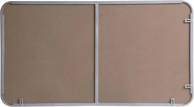 ARS Concepts Aura, Soft Corner Metal Rectangular Mirror 22X40 Inch in, Modern, Silver - ModernBath
