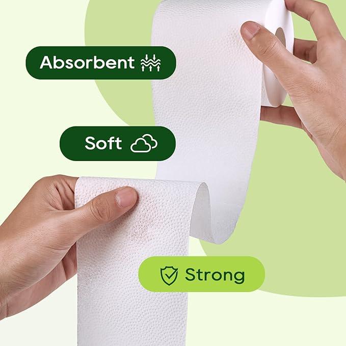 ECOLipak Bamboo Toilet Paper, Septic Safe Toilet Tissue, 16 Double Rolls, 320 Sheets Per Roll, Tree Free, Non Toxic, 2 Ply, Soft and Absorbent, Eco Friendly Dye-Free Paper - ModernBath