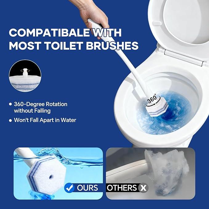 80 PCS Toilet Wand Refills Fits for Clorox Toilet Wand,Upgrade 5-Layer Disposable Bowl Cleaner Refills for Bathroom Cleaning,3X Cleaning Power,No Falling Apart - ModernBath