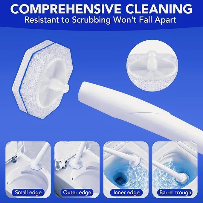 55 Pcs Toilet Wand Refills for Clorox, Upgrade Disposable Replacement Heads, Compatible with Clorox Toilet Wand for Bathroom Multi-Surface Cleaning - ModernBath