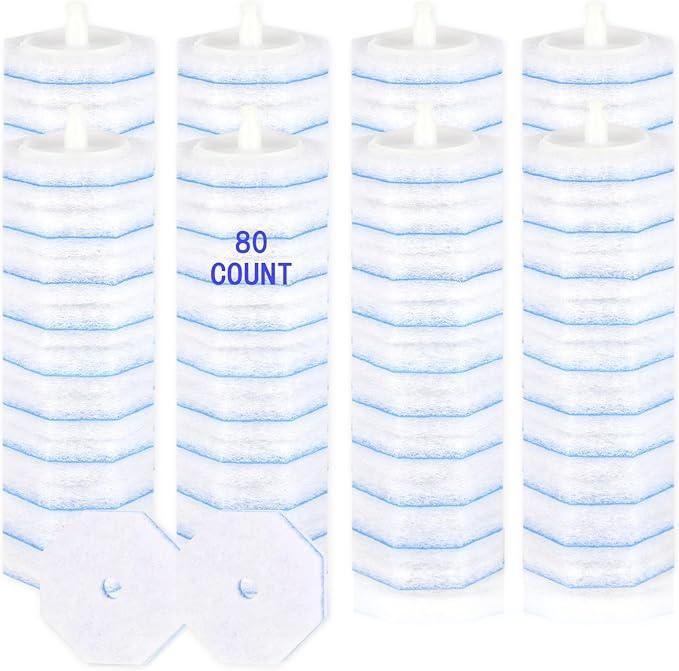 Shu Yuan 80 Count Disposable Toilet Wand Refills for Toilet Wand, 5X Cleaning Power Scrubber Refill, Bathroom Cleaning Supplies, No Falling Apart, Fresh Fragrance - ModernBath