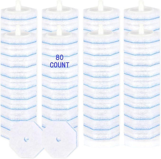 Shu Yuan 80 Count Disposable Toilet Wand Refills for Toilet Wand, 5X Cleaning Power Scrubber Refill, Bathroom Cleaning Supplies, No Falling Apart, Fresh Fragrance - ModernBath