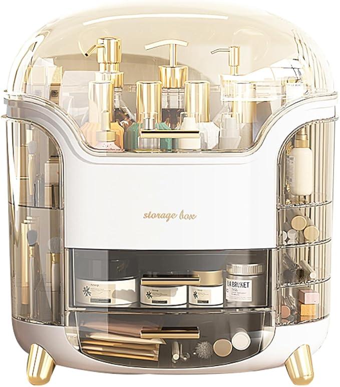 Omeily Upgrade Large Makeup Organizer Countertop Vanity Organizer Cosmetic Organizer Makeup Storage Box Bathroom Counter Organizer Perfume Skincare Organizers Gift Women Clear Design Easy Visibility - ModernBath