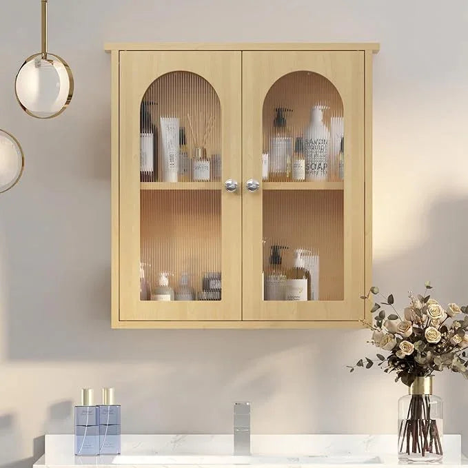 Bathroom Wall Cabinet,Medicine Cabinets Wall Mounted with Arched,Bathroom Medicine Cabinet Over Toilet,Surface Mount Medicine Cabinet for Laundry Room,Kitchen,Storage Cabinet 22x23 - ModernBath