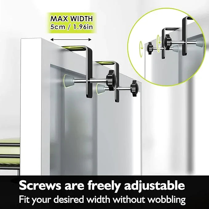 Orimade Over the Door Shower Caddy Adjustable 5 Tier Black,Bathroom Hanging Organizer Shelf Rustproof with 4 Hooks,Shower Basket with Soap Holder and Suction Cup - ModernBath