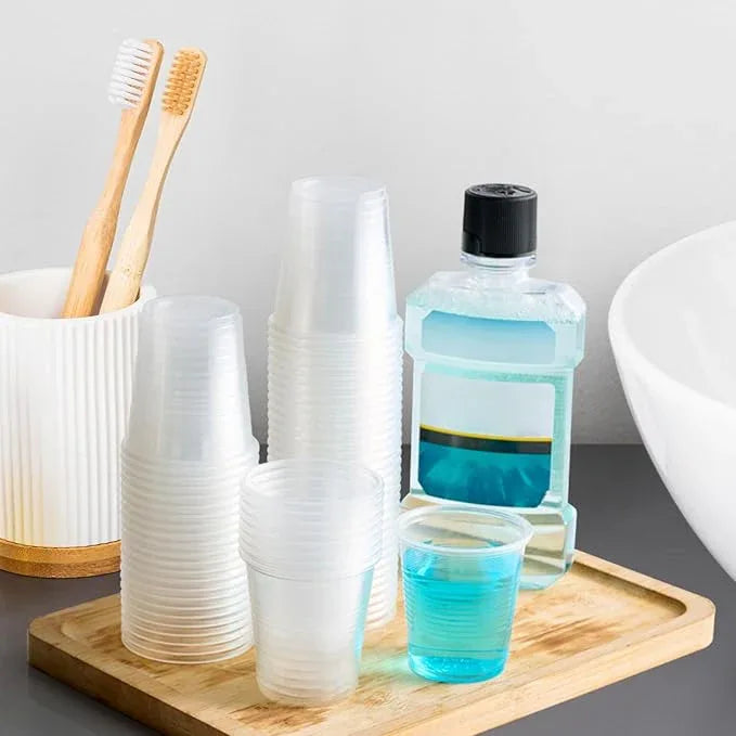 1200Pack 3oz Plastic Cups,Disposable Mouthwash Cups,3 Ounce Small Clear Tumblers for Tasting, Drinking and Party - ModernBath