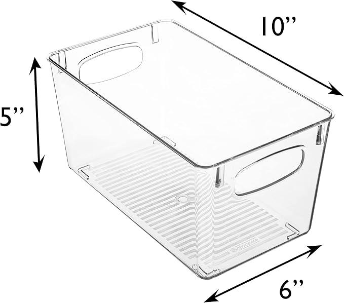 ClearSpace Clear Plastic Storage Bins – Perfect Kitchen Organization and Storage or Pantry Storage – Fridge Organizer, Pantry Organization and Clear Storage Bins, Cabinet Organizers - ModernBath