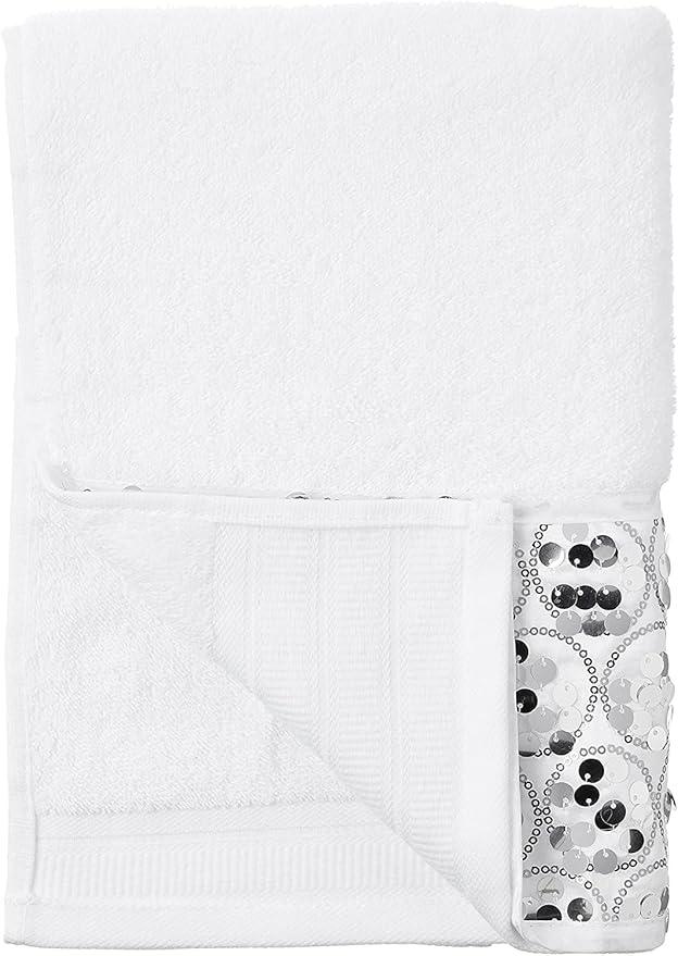Zahari Home Sinatra Modern Bathroom Towel Set - 3 Piece Luxury Contemporary Decor Bling White Bath Towel Sets Soft, Plush and Highly Absorbent - ModernBath