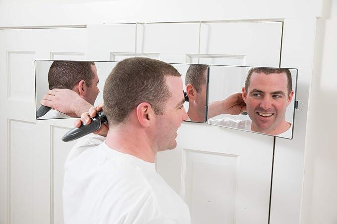 Floxsee Portable Adjustable Tri-Fold Mirror for Home or Travel … (Charcoal) - ModernBath
