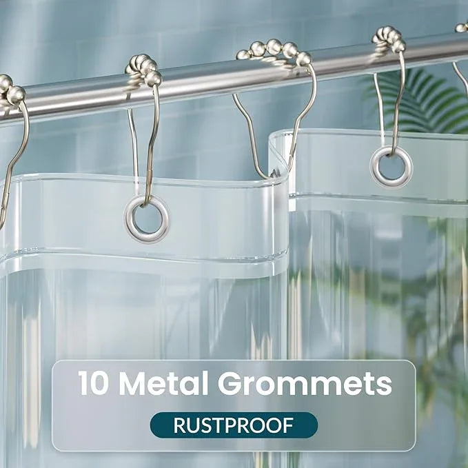 Titanker Shower Curtain Liner 60x72, Clear Plastic Shower Liner Lightweight PEVA Waterproof Shower Curtains for Bathroom with Magnets and Rustproof Grommet Holes - ModernBath
