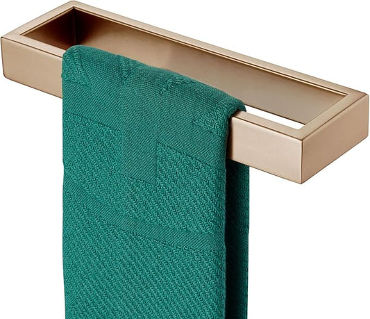 KOKOSIRI Towel Ring for Bathroom Hand Towel Holder 9 Inch Towel Hanger Rack Champagne Bronze Stainless Steel Wall Mount, 1 Pack B4008CPG-L9